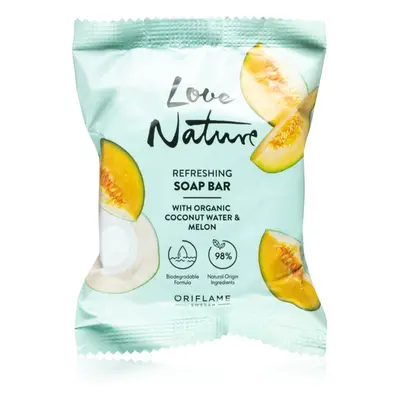 Oriflame Love Nature Coconut Water & Melon čisticí tuhé mýdlo 75 g