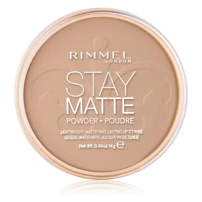 Rimmel Stay Matte pudr odstín 010 Warm Honey 14 g