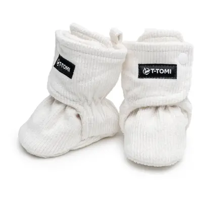 T-TOMI Booties Cream dětské capáčky 9-12 months Warm 1 pár