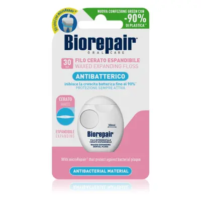 Biorepair Dental Floss Waxed Expanding voskovaná dentální nit pro citlivé dásně Pink 30 m