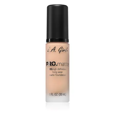 L.A. Girl Cosmetics PRO. Matte HD dlouhotrvající make-up s matným efektem odstín Bisque 30 ml