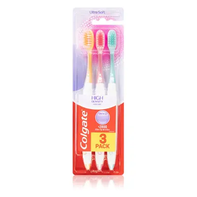 Colgate High Density 3 pack zubní kartáček ultra soft 3 ks