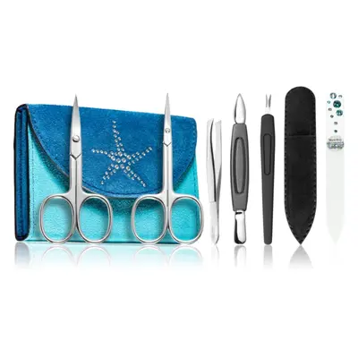 DuKaS Premium Line Solingen 216 manikúrní set + pouzdro Blue-Turquoise