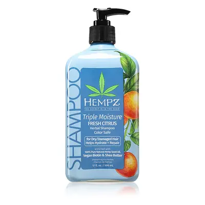 HEMPZ Triple Moisture hydratační šampon na vlasy 500 ml