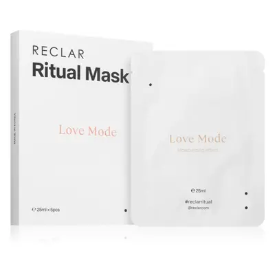 RECLAR Ritual Mask Love Mode jednorázová platýnková maska na obličej pro všechny typy pleti 5 ks