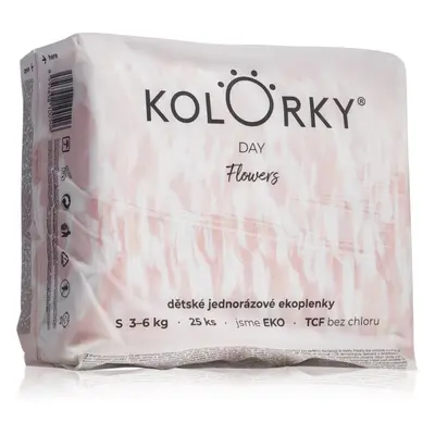 Kolorky Day Flowers jednorázové EKO pleny velikost S 3-6 Kg 25 ks