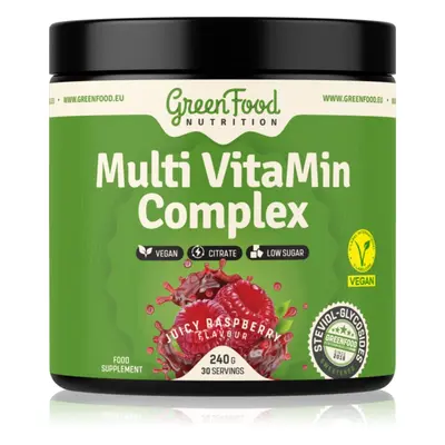 GreenFood Nutrition Multi VitaMin Complex prášek s multivitamínovým komplexem příchuť Juicy Rasp