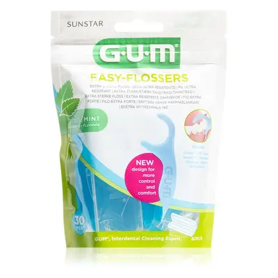 G.U.M Easy Floessers expandující velmi jemná dentální nit s fluoridem a mentolem 30 ks