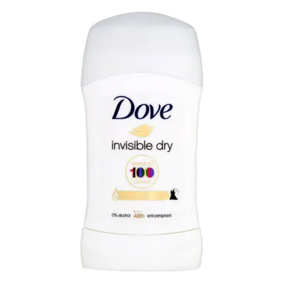 Dove Invisible Dry Antiperspirant tuhý antiperspirant proti bílým skvrnám 48h 40 ml