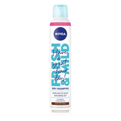 Nivea Fresh Revive suchý šampon pro tmavé vlasy Dark Tones 200 ml