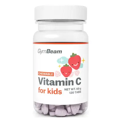 GymBeam Vitamin C for Kids tablety s vitaminem C příchuť Strawberry 120 tbl