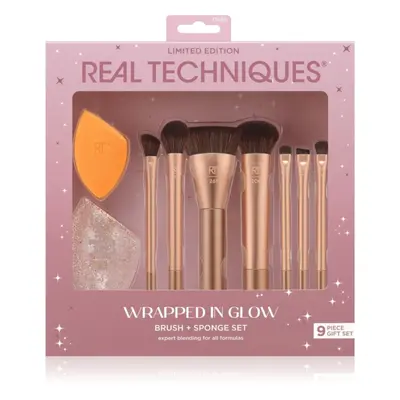 Real Techniques Wrapped In Glow Brush + Sponge Set sada štětců