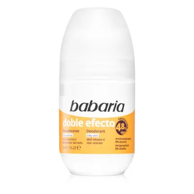 Babaria Deodorant Double Effect antiperspirant roll-on na zpomalení růstu chloupků 50 ml