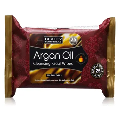 Beauty Formulas Argan Oil vlhčené čisticí ubrousky 25 ks