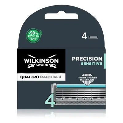 Wilkinson Sword Quattro Essential 4 Precision Sensitive náhradní břity 4 ks