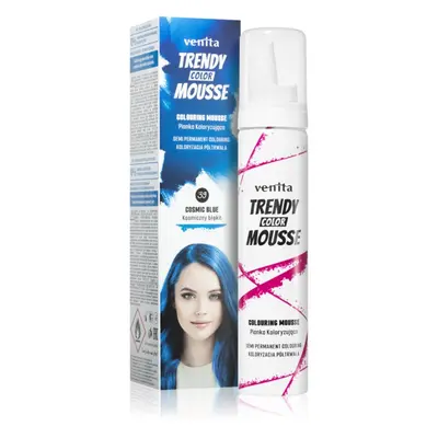 Venita Trendy Color Mousse barvicí pěna bez amoniaku odstín No. 39 - Cosmic Blue 75 ml