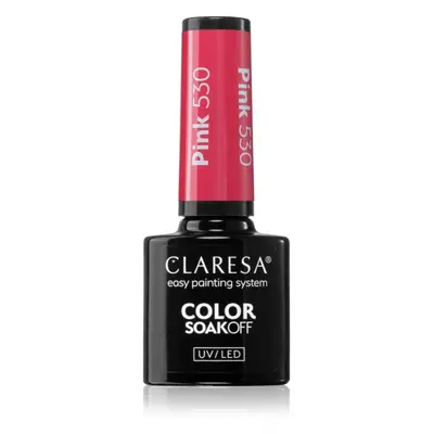 Claresa SoakOff UV/LED Color Rainbow Explosion gelový lak na nehty odstín Pink 530 5 g