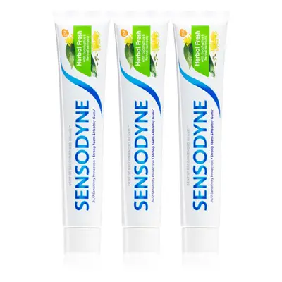 Sensodyne Herbal Fresh Trio zubní pasta s fluoridem 3x75 ml