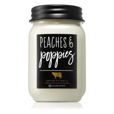 Milkhouse Candle Co. Farmhouse Peaches & Poppies vonná svíčka Mason Jar 368 g