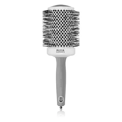 Olivia Garden Expert Shine Wavy Bristles White&Grey kartáč na vlasy průměr 65 mm 1 ks