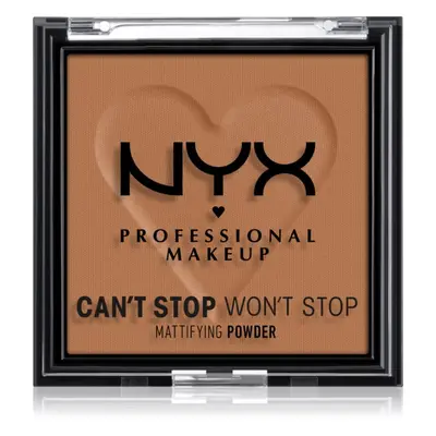 NYX Professional Makeup Can't Stop Won't Stop Mattifying Powder matující pudr odstín 08 Mocha 6 