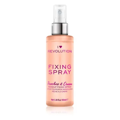 I Heart Revolution Fixing Spray fixační sprej na make-up s vůní Peaches & Cream 100 ml