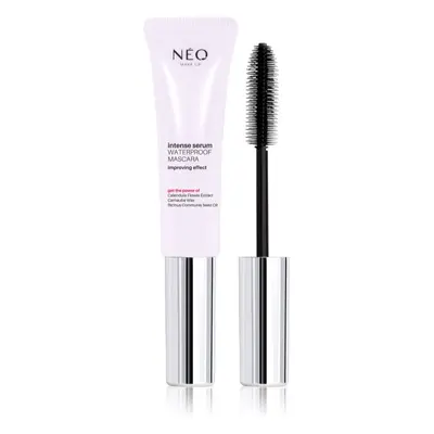 NEO MAKE UP Intense Serum Waterproof Mascara voděodolná řasenka pro objem a oddělení řas odstín 