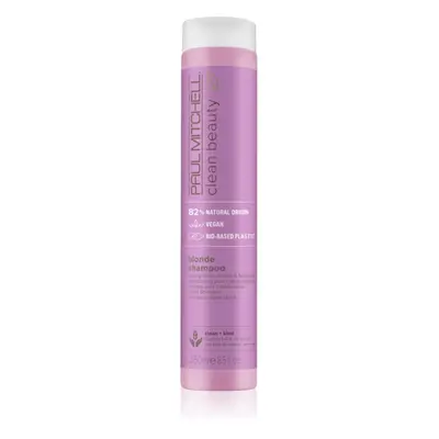 Paul Mitchell Clean Beauty Blonde Shampoo fialový šampon pro zesvětlené, melírované studené blon