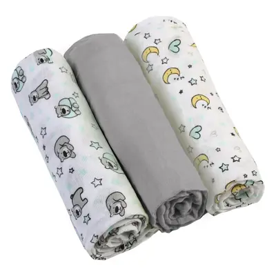 BabyOno Diaper Super Soft látkové pleny Grey 70 × 70 cm 3 ks