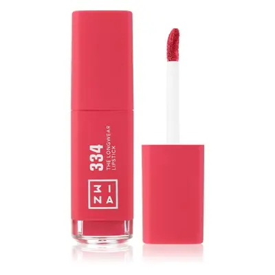 3INA The Longwear Lipstick dlouhotrvající tekutá rtěnka odstín 334 - Vivid pink 6 ml