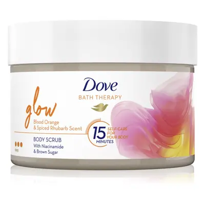 Dove Bath Therapy Glow intenzivní tělový peeling Blood Orange & Rhubarb 295 ml