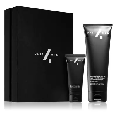 Unit4Men Revitalizing set Citrus & Musk dárková sada na tvář, tělo a vlasy pro muže