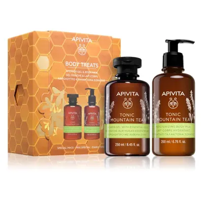 Apivita Tonic Mountain Tea Shower Gel & Body Milk Set vánoční dárková sada