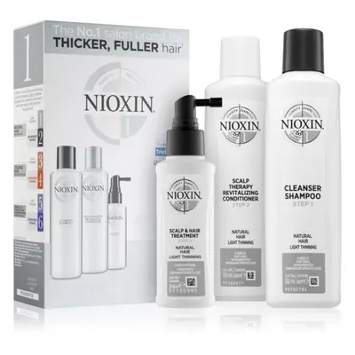 Nioxin System 1 Natural Hair Light Thinning dárková sada pro lámavé a namáhané vlasy 3 ks