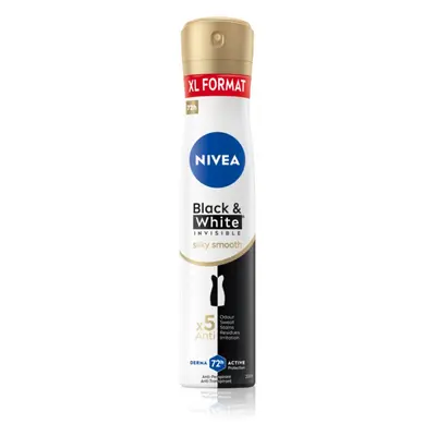 NIVEA Black & White Invisible Silky Smooth antiperspirant ve spreji pro ženy 200 ml