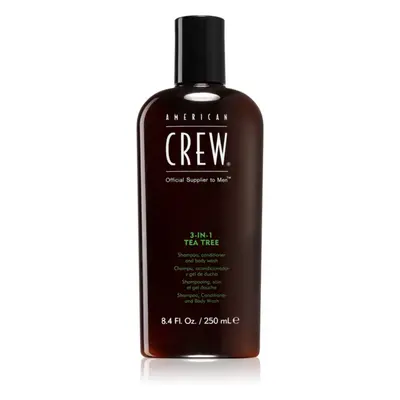 American Crew Hair & Body 3-IN-1 Tea Tree šampón, kondicionér a sprchový gel 3 v 1 pro muže 250 