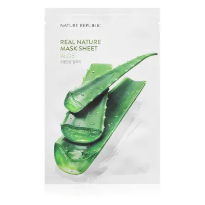 NATURE REPUBLIC Real Nature Aloe Mask Sheet hydratační plátýnková maska se zklidňujícím účinkem 