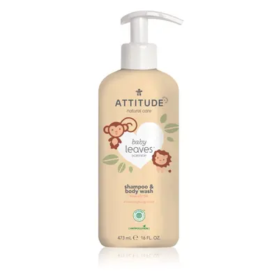 Attitude Baby Leaves Pear Nectar sprchový gel a šampon 2 v 1 pro děti 473 ml