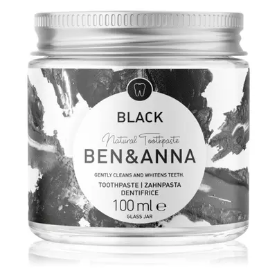 BEN&ANNA Natural Toothpaste Black zubní pasta ve skleněné dóze s aktivním uhlím 100 ml