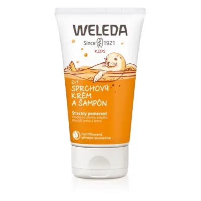 Weleda Kids Šťastný pomeranč sprchový krém a šampon pro děti 2 v 1 150 ml