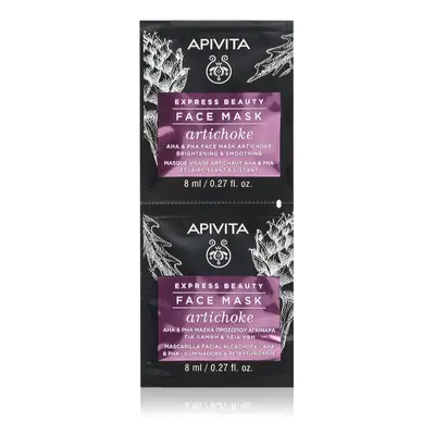 Apivita Express Beauty Brightening Face Mask Artichoke intenzivní hydratační maska s AHA kyselin