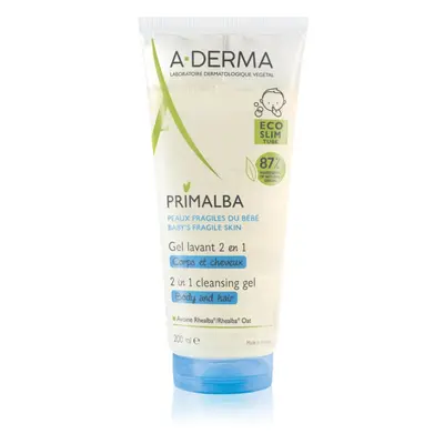 A-Derma Primalba Baby mycí gel na tělo a vlasy pro děti 200 ml