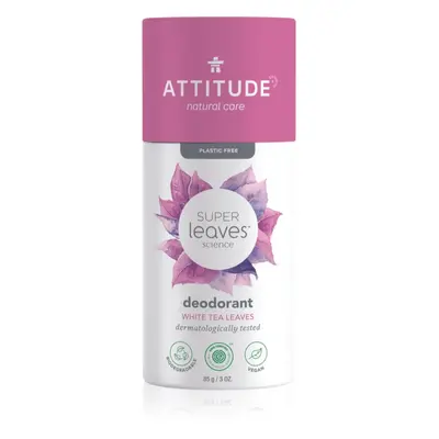 Attitude Super Leaves Deodorant tuhý deodorant bez obsahu hliníkových solí White Tea Leaves 85 g