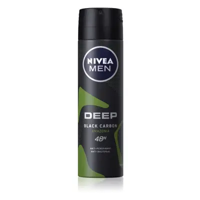 Nivea Men Deep antiperspirant ve spreji pro muže Black Carbon Amazonia 150 ml