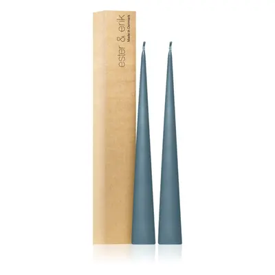 ester & erik cone candles steel blue (no. 64) dekorativní svíčka 2x37 cm