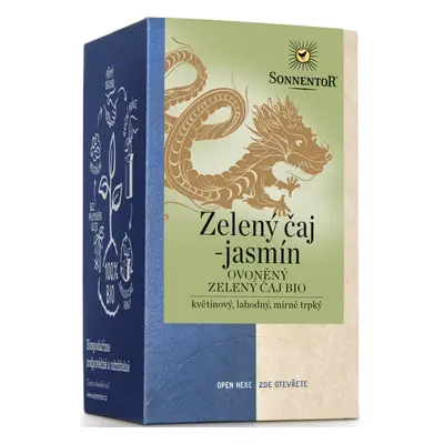 SONNENTOR Zelený čaj - jasmín BIO zelený čaj dvoukomorový sáček 18x1,5 g