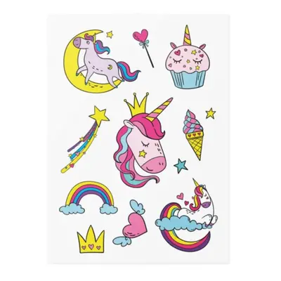 TATTonMe Temporary Tattoos Unicorns tetování pro děti voděodolné 3 y+ 1 ks