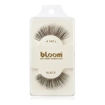 Bloom Natural nalepovací řasy z přírodních vlasů No. 747L (Black) 1 cm