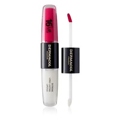 Dermacol 16H Lip Colour dlouhotrvající rtěnka a lesk na rty odstín 08 Pink Tastic 2x4 ml