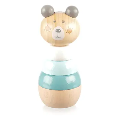 Zopa Wooden Rings Toy animal nasazovací zvířátko ze dřeva Bear 1 ks